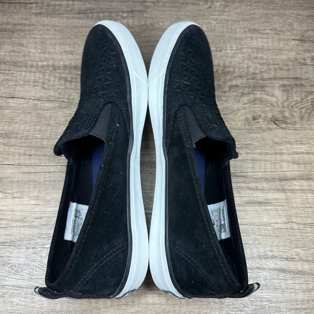Sperry~Women's~Seaside Embossed‎ Suede Black Slip On Sneakers~Size 8.5 - Picture 6 of 8